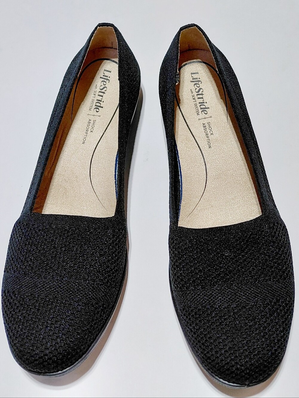 LIFESTRIDE Intra Women's Black Knit Slip-On Comfort Flats Size 9M